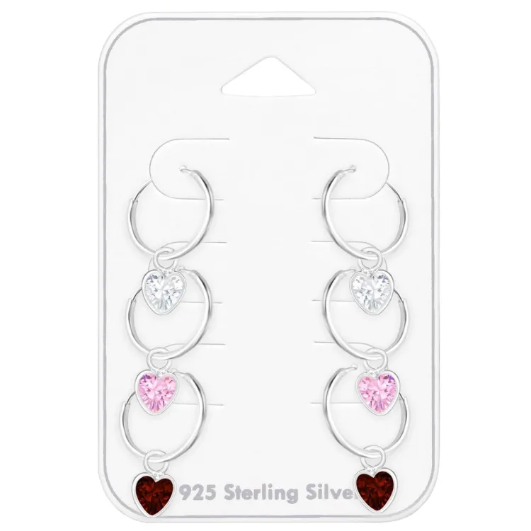12 mm hart creool in zilver - Little Ones