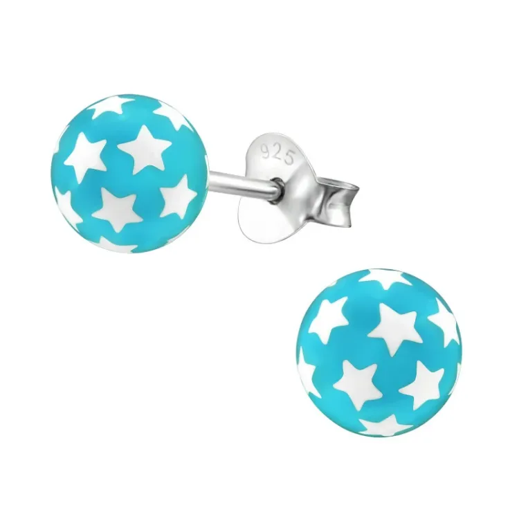 6 mm bolletje kinder oorbellen in zilver - Little Ones