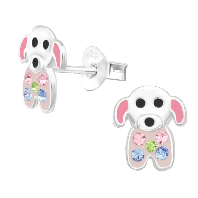 honden kinder oorbellen in zilver - Little Ones
