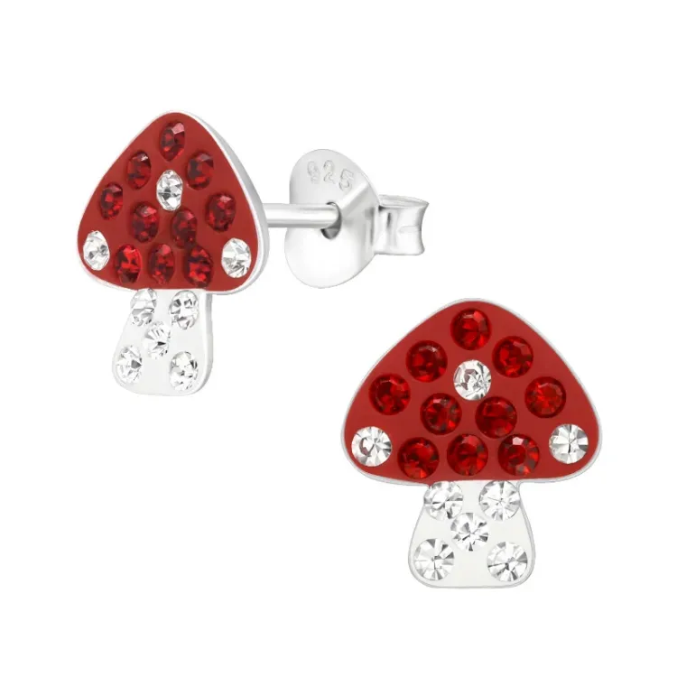 zwam kinder oorbellen in zilver - Little Ones