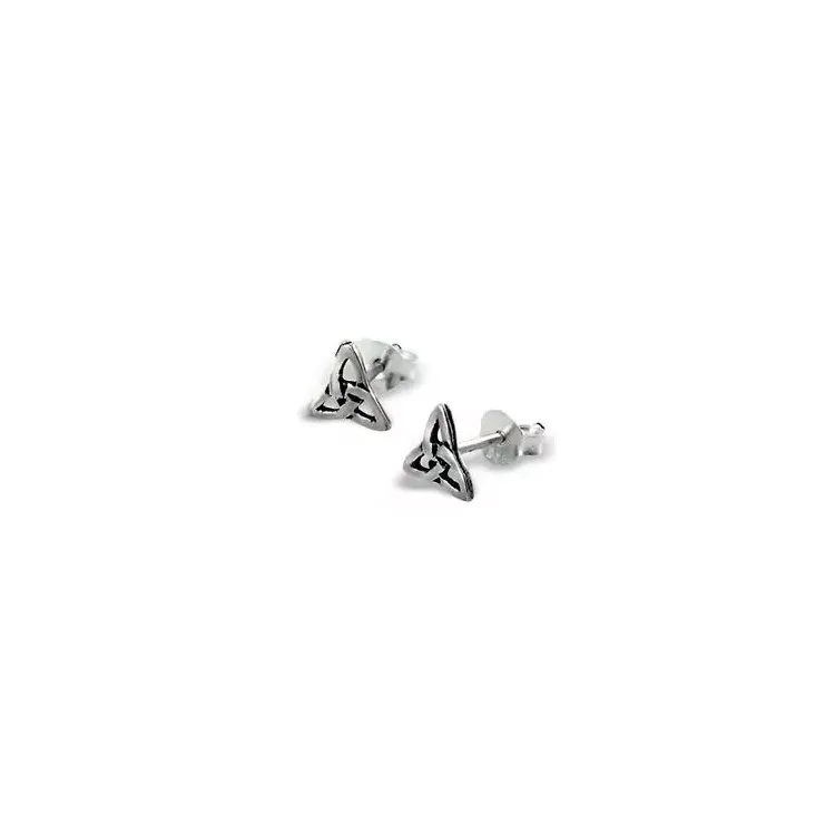 Drievuldigheid oorbellen in geoxideerd sterlingzilver