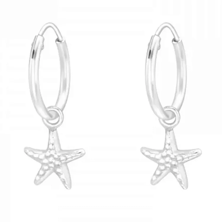 12 mm ster creool in zilver - Little Ones