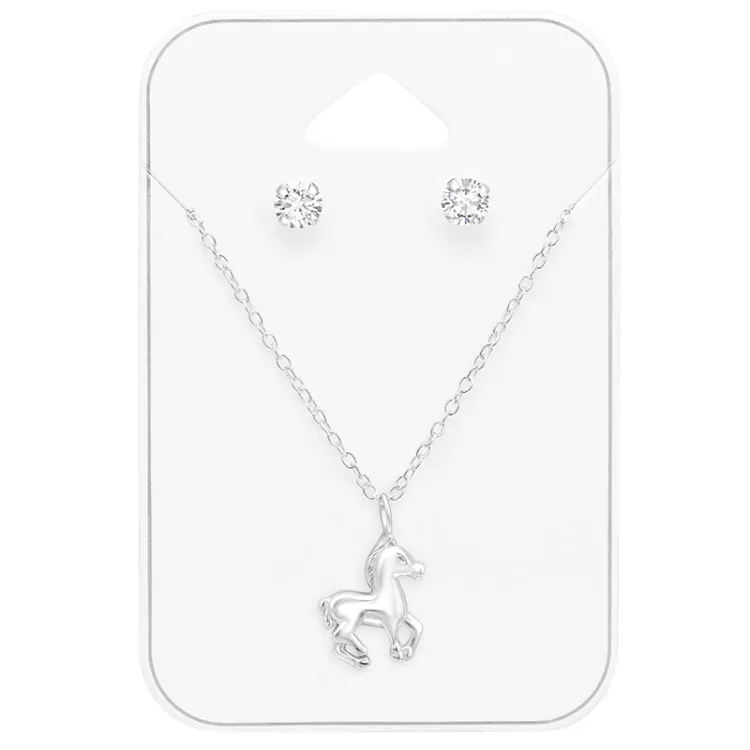 Set in zilver met ketting