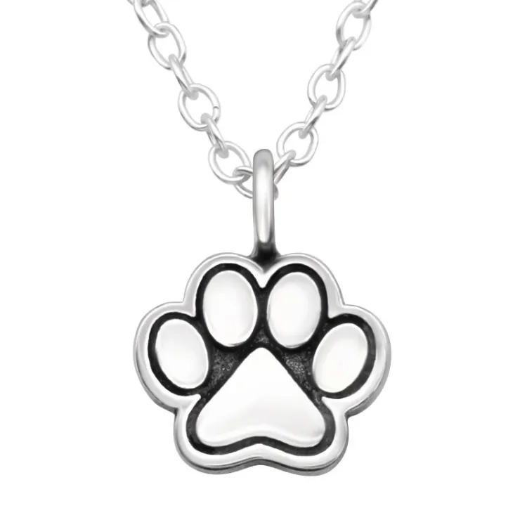 poot ketting in zilver met hanger in zilver - Little Ones