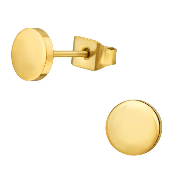 6 mm oorsteker in verguld titanium