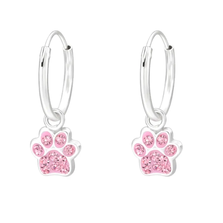poot kristal creool in zilver - Little Ones
