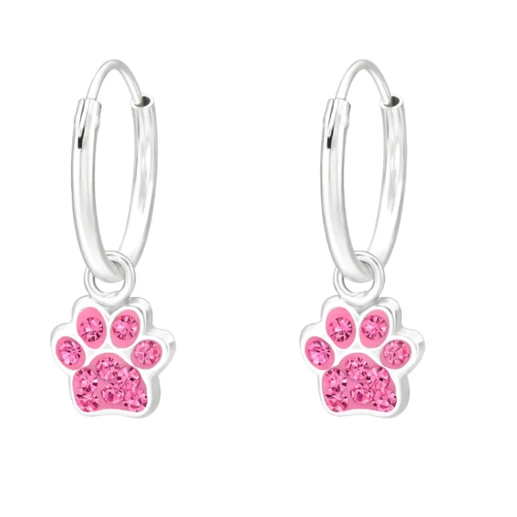 poot kristal creool in zilver - Little Ones