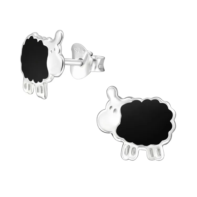 schaap kinder oorbellen in zilver - Little Ones