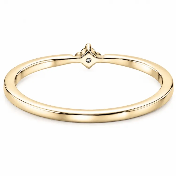 lab grown diamant solitaire ring in verguld sterlingzilver