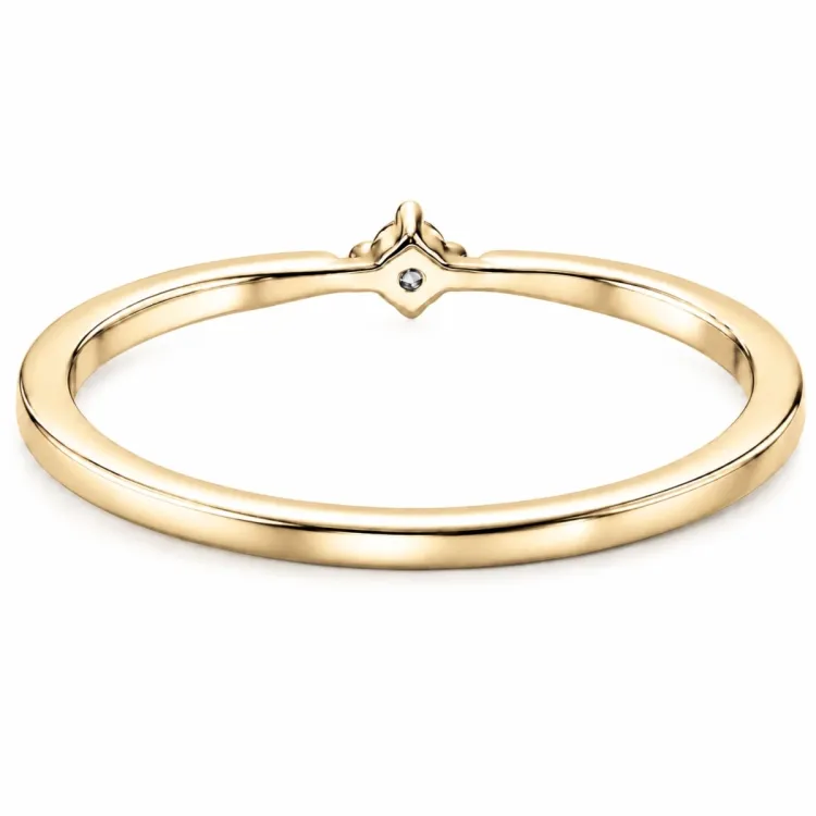 lab grown diamant solitaire ring in verguld sterlingzilver