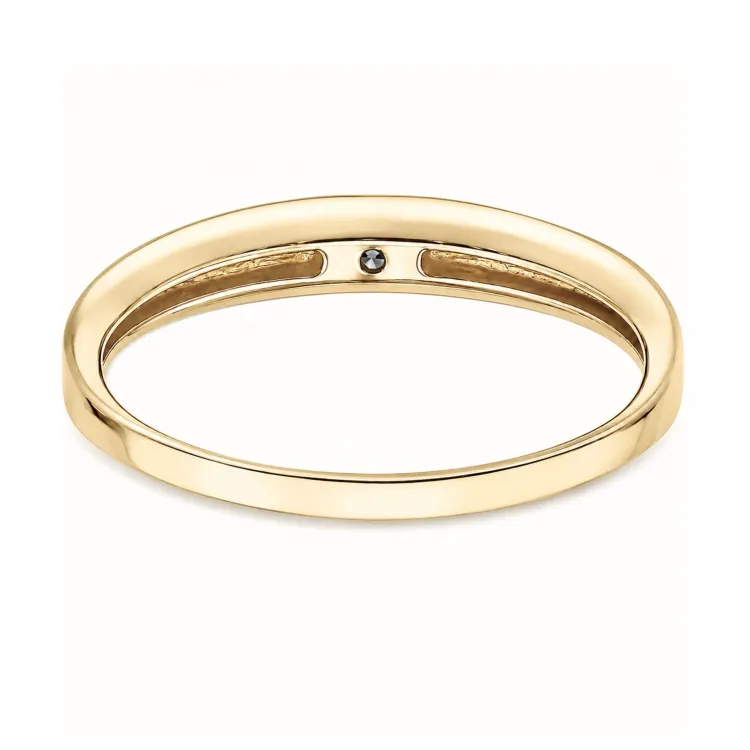 lab grown diamant mémoire ring in verguld sterlingzilver
