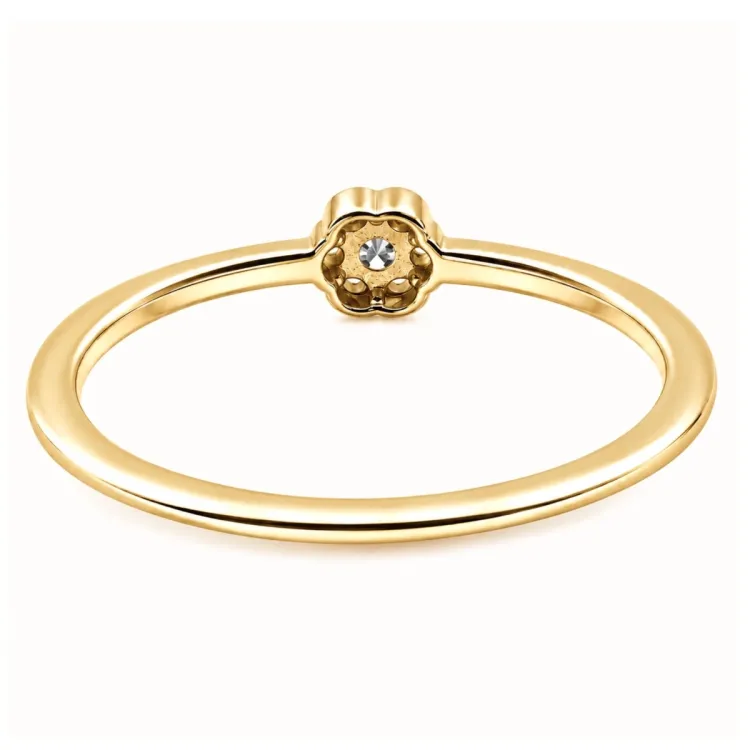 bloem lab grown diamant ring in verguld sterlingzilver