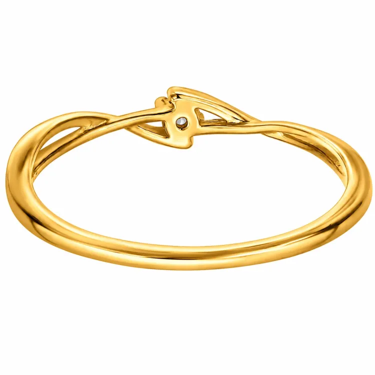lab grown diamant solitaire ring in verguld sterlingzilver