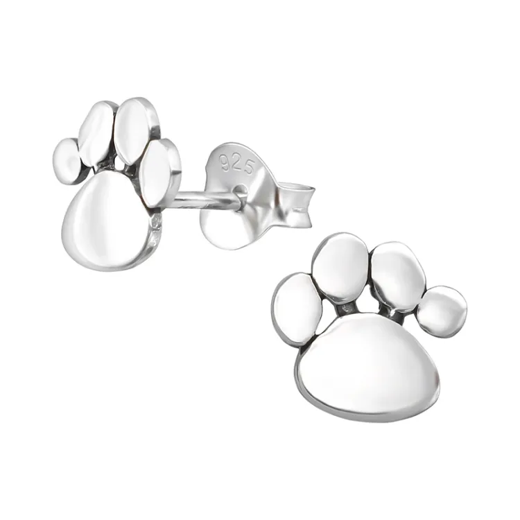 poot oorbellen in geoxideerd sterlingzilver - Little Ones