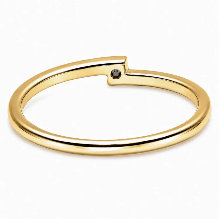 lab grown diamant solitaire ring in verguld sterlingzilver