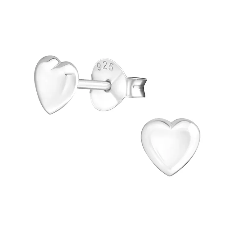 hart oorsteker in zilver - Little Ones