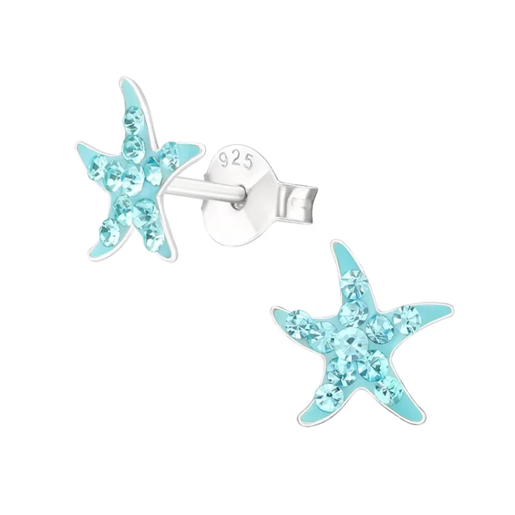 zeester oorbellen in zilver - Little Ones