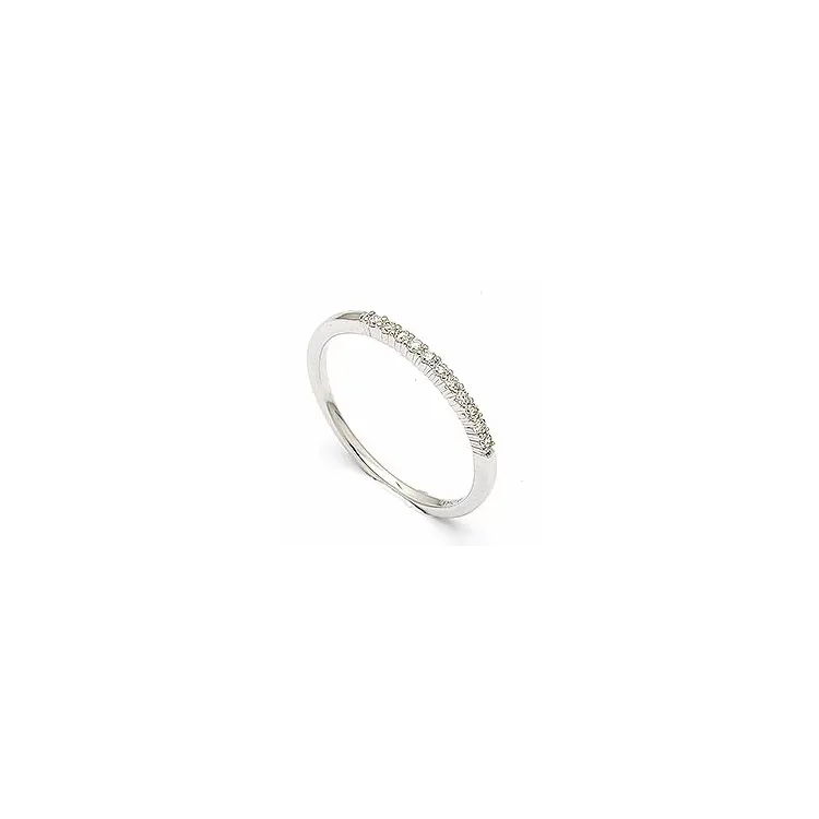 Smal diamant ring in 14 karaat witgoud 0,099 ct