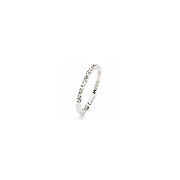 Smal diamant ring in 14 karaat witgoud 0,099 ct
