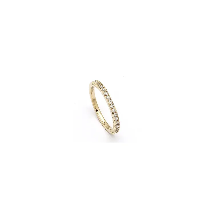 smal diamant ring in 14 karaat goud 0,27 ct