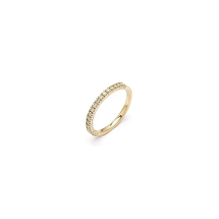 smal diamant ring in 14 karaat goud 0,27 ct