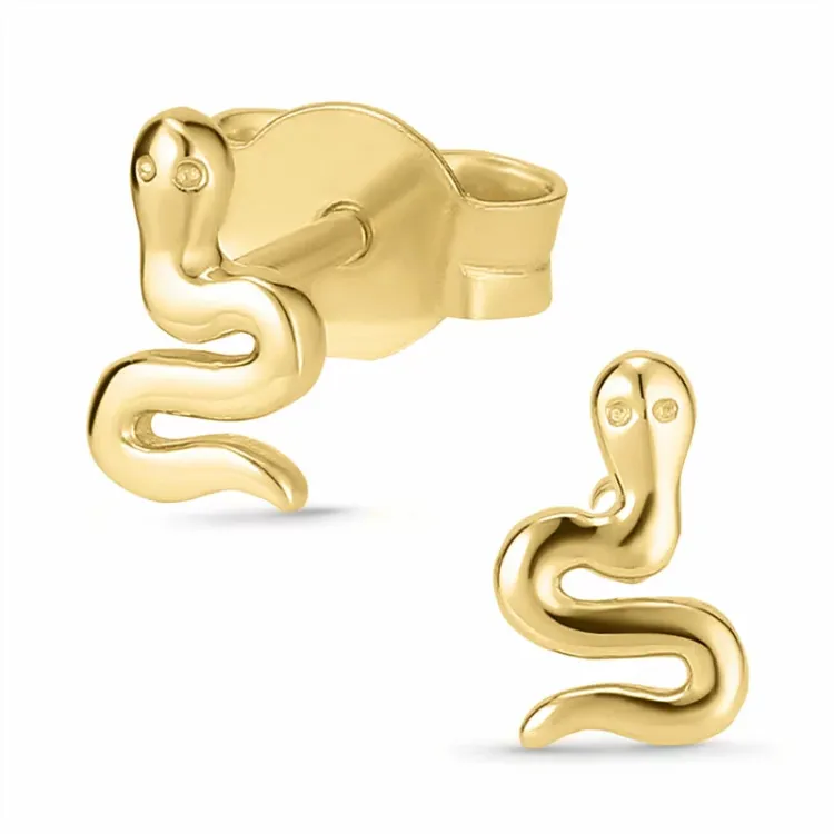 slangen oorsteker in 9 karaat goud - Gold Collection