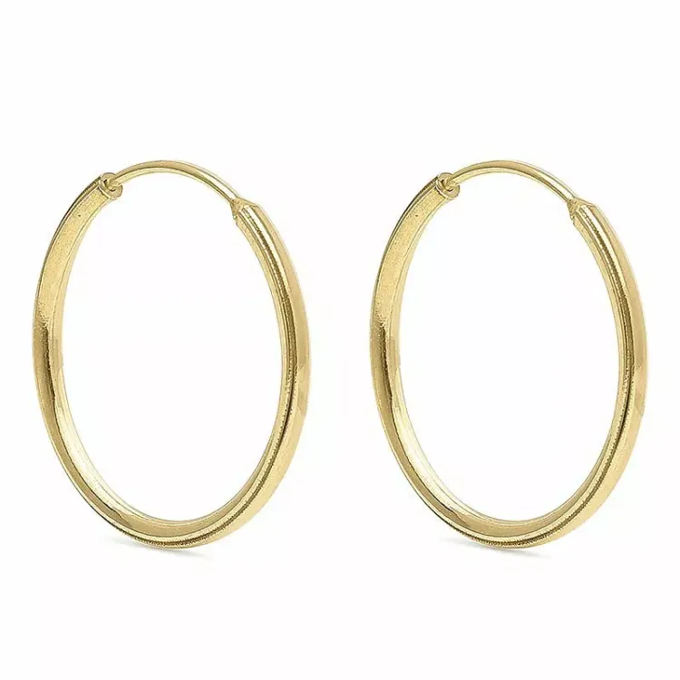 10 mm creool in verguld zilver