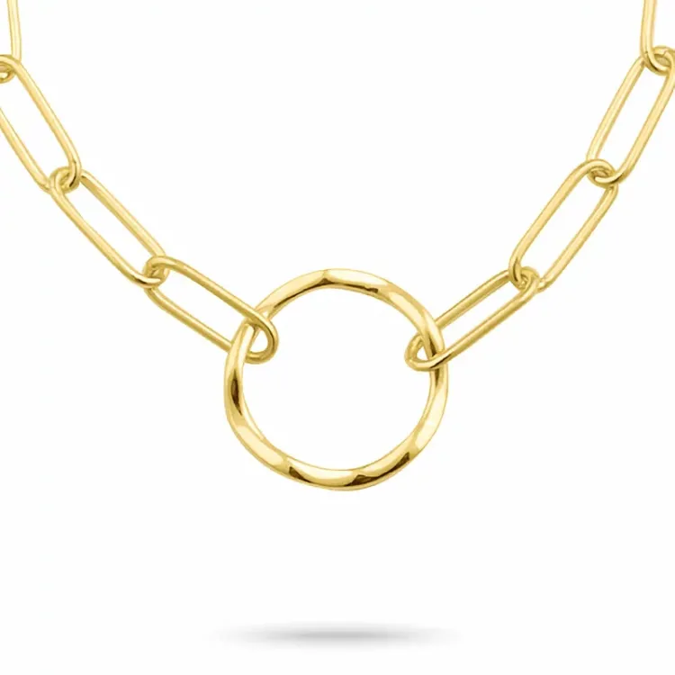 armband in verguld sterlingzilver met hanger in verguld sterlingzilver