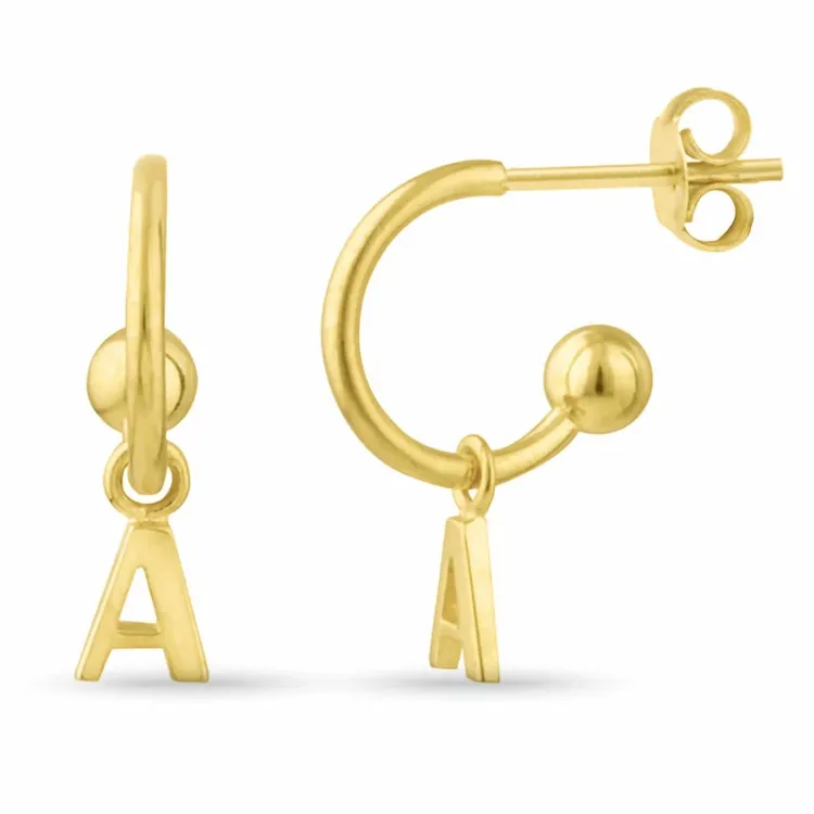 letter a halfcreool in verguld zilver - My Letter