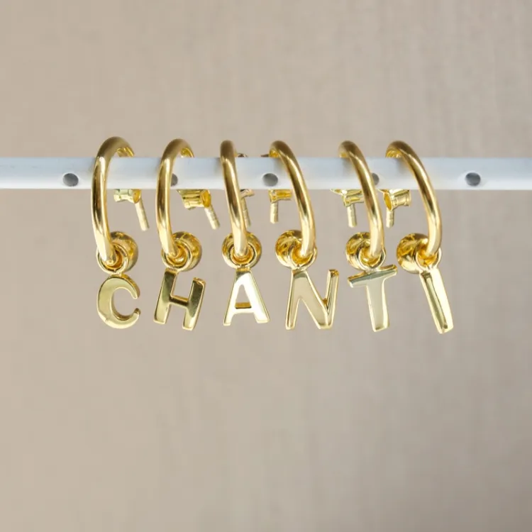 letter a halfcreool in verguld zilver - My Letter