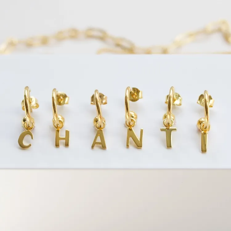 letter a halfcreool in verguld zilver - My Letter