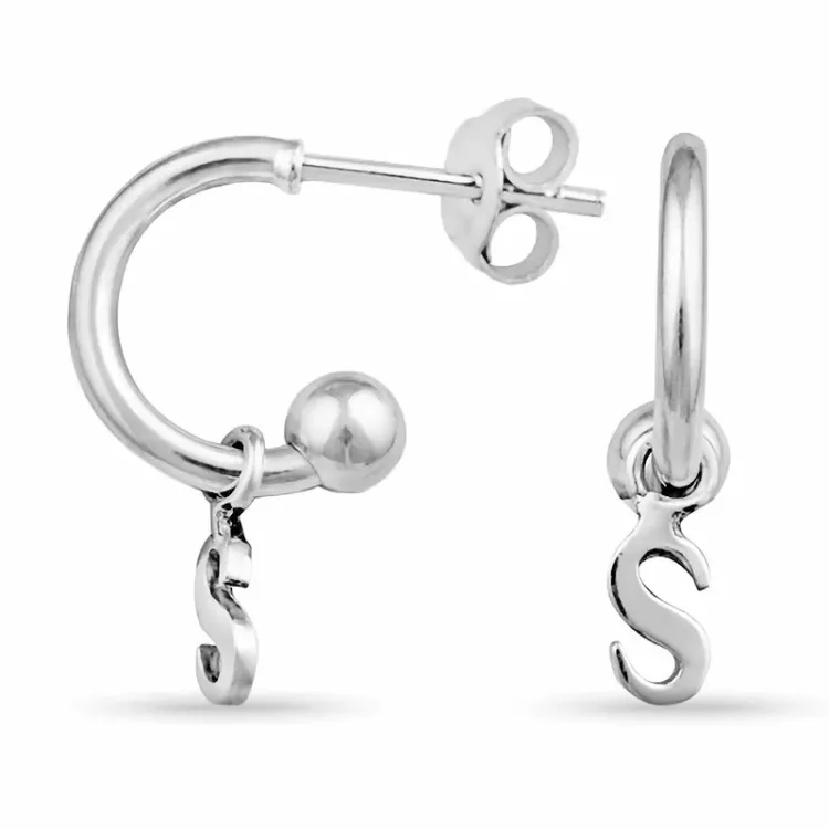 letter s halfcreool in zilver - My Letter