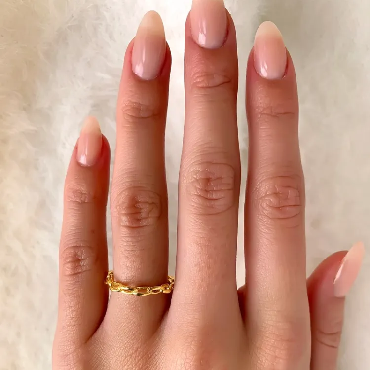 gevlochten ring in verguld sterlingzilver