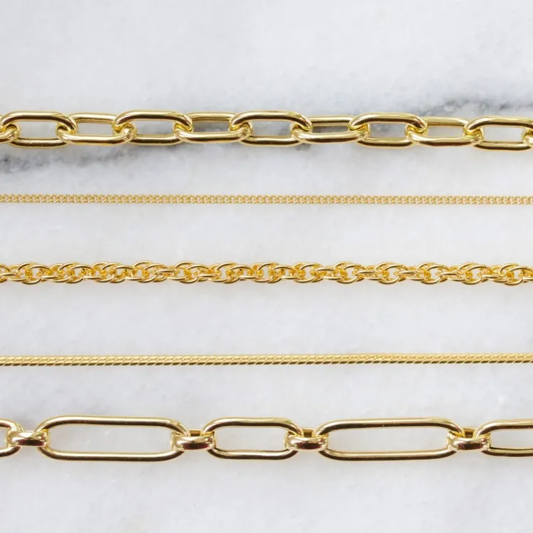 victoriaketting in verguld sterlingzilver 42 cm plus 5 cm x 1,4 mm