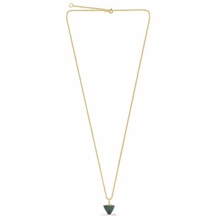 elegant ketting in verguld sterlingzilver met hanger in verguld sterlingzilver