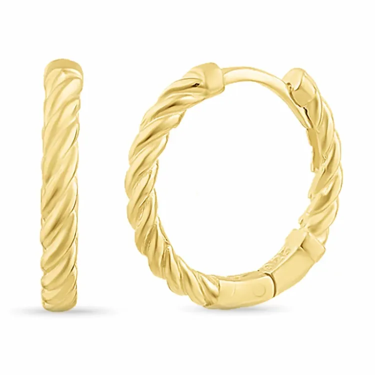15 mm creool in verguld sterlingzilver