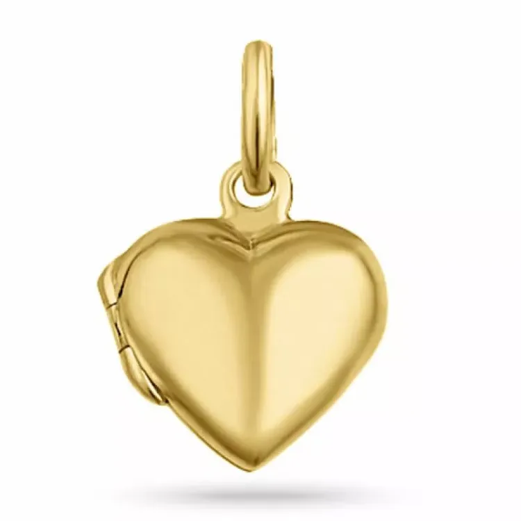 testsieraad hart medaillon in verguld sterlingzilver