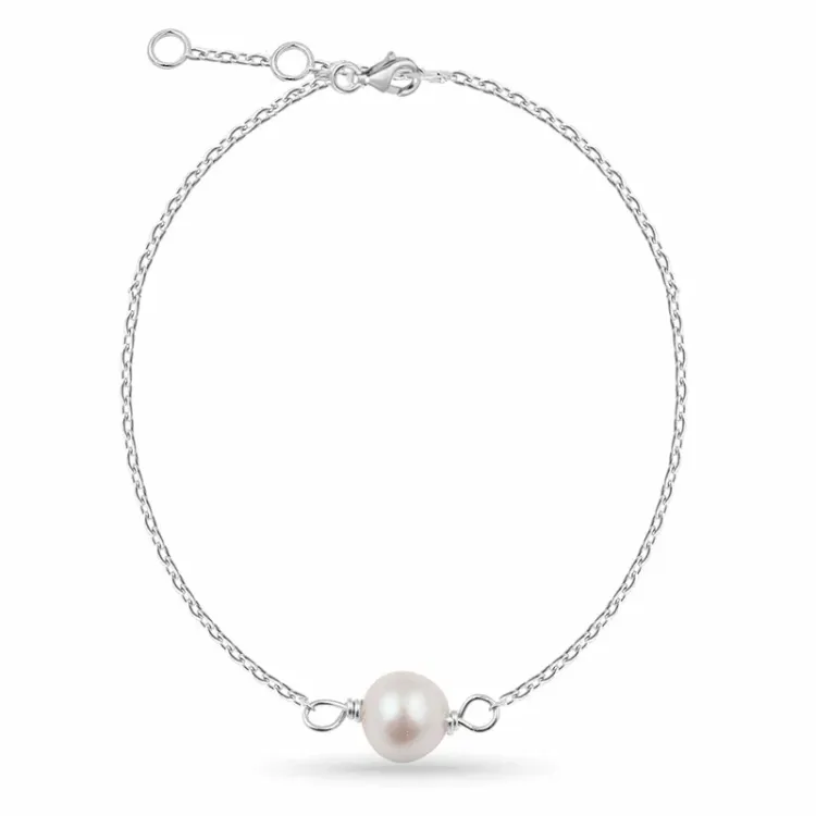 parel armband in zilver