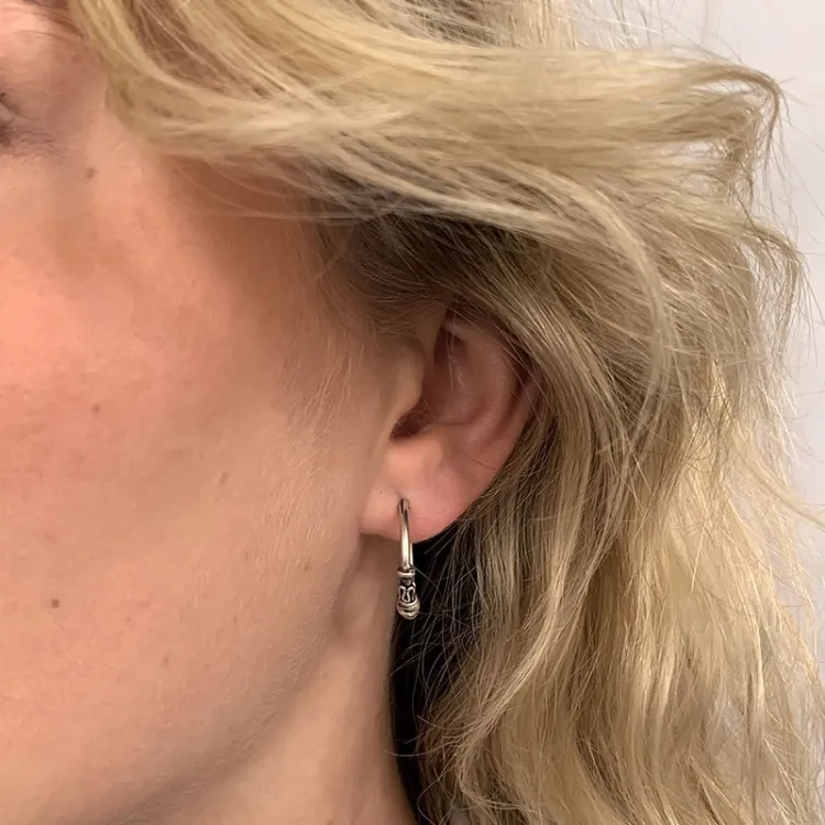 Rond oorbellen in zilver