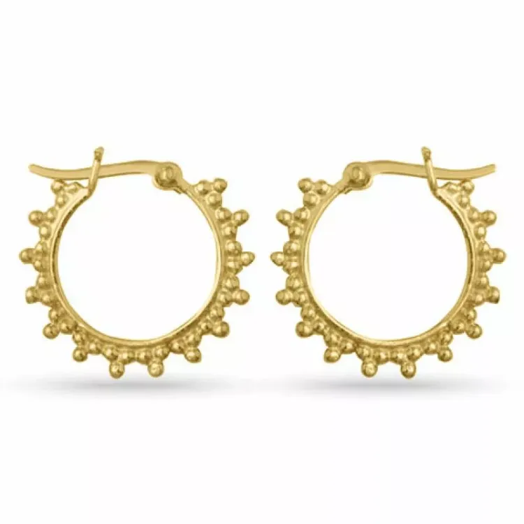 Rond oorbellen in verguld sterlingzilver