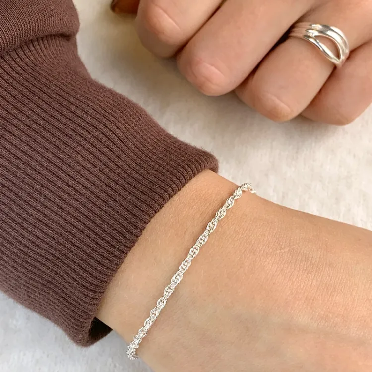 armband in zilver 17 2 cm x 