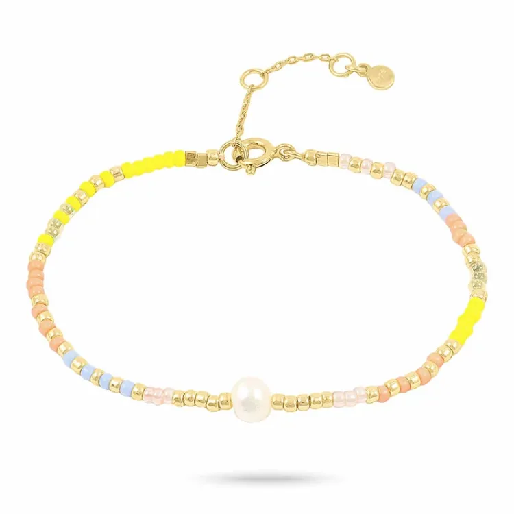 Hultquist Alaina armband in verguld sterlingzilver veelkleurig steen