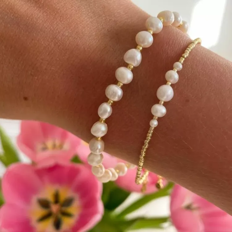 Hultquist Keyla parel armband in verguld sterlingzilver