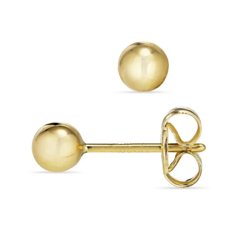 4 mm bolletje oorsteker in 9 karaat goud - Gold Collection