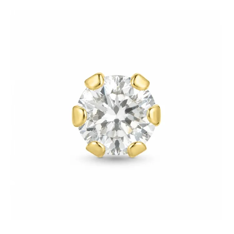 1/2 paar oorbel in 9 karaat goud met zirkoon - Gold Collection