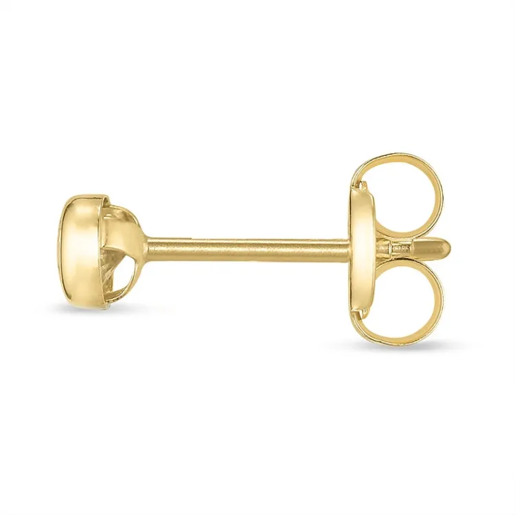 1/2 paar 3 mm oorbellen in 9 karaat goud met zirkoon - Gold Collection