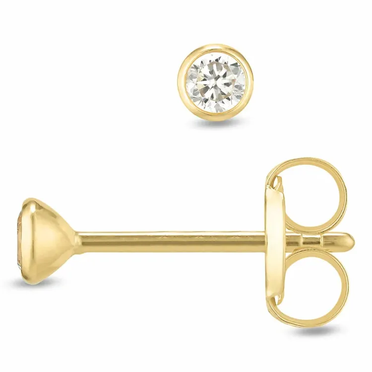 2,5 mm oorsteker in 9 karaat goud met zirkoon - Gold Collection