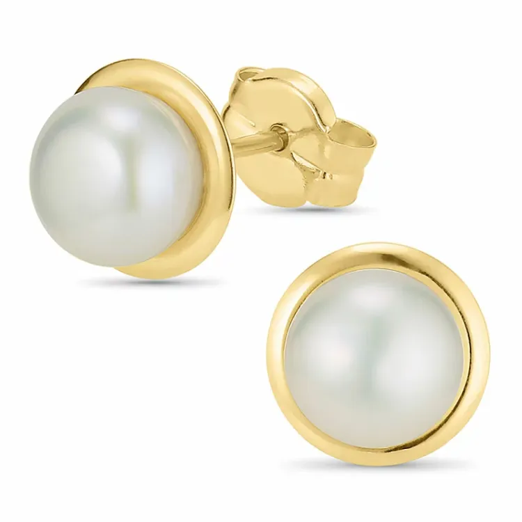 5,5 mm parel oorsteker in 9 karaat goud - Gold Collection