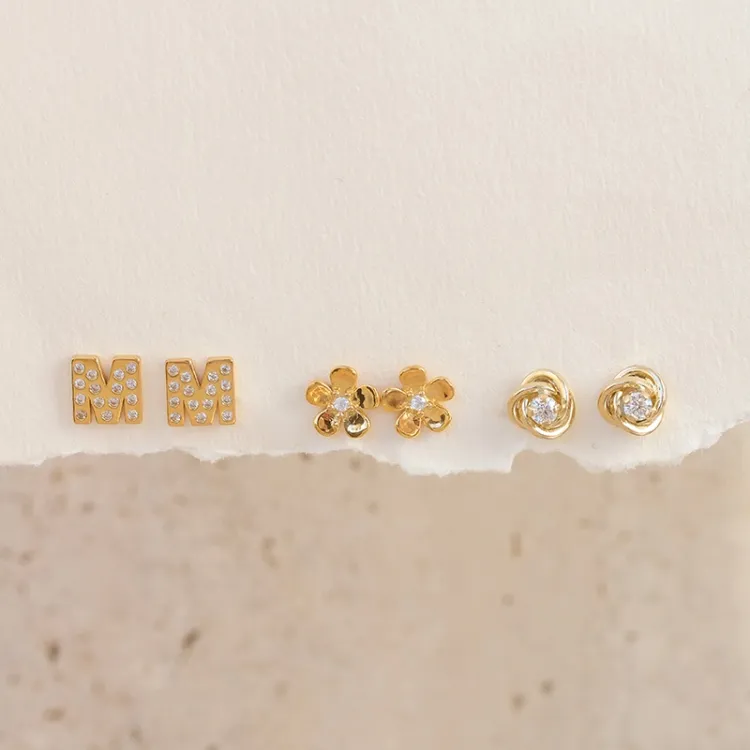 7 mm oorbellen in 9 karaat goud met zirkoon - Gold Collection