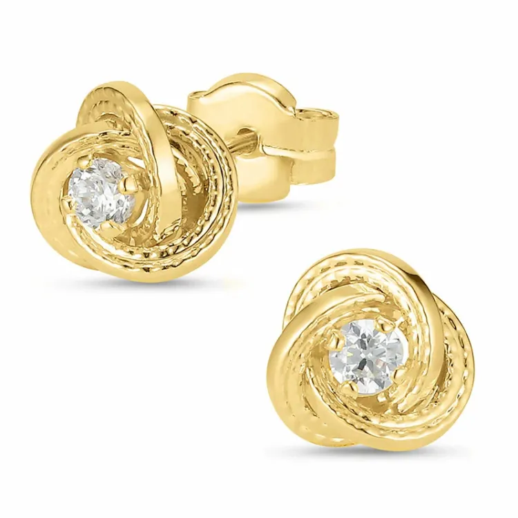 zirkoon oorsteker in 9 karaat goud met zirkoon - Gold Collection